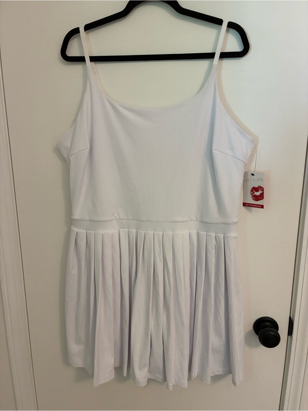 Hot Kiss White Pleated Activewear Dress Romper
